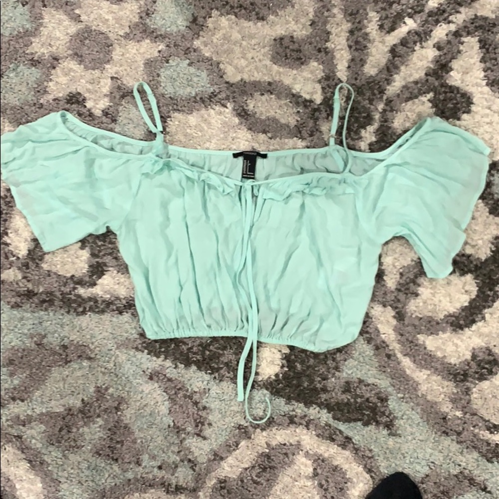 Blue crop top